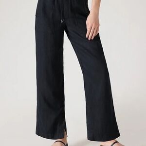 Athleta Linen Mid Rise Wide Leg Pant NWT